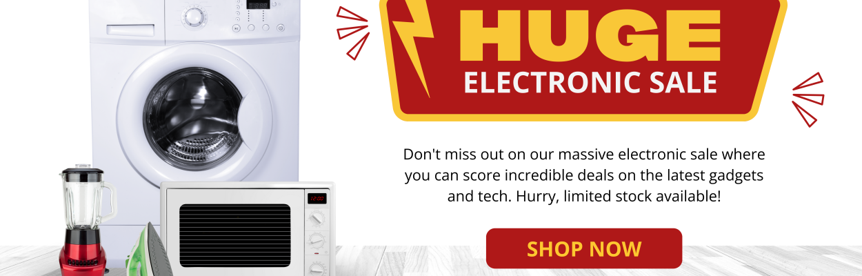 White Yellow and Red Modern Electronics Sale Banner(5)